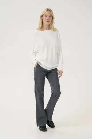Strickpullover Oversize fit white