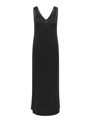ONLY - ONLHANNAH S/L KNOT LONG DRESS JRS Black - Gr. - S