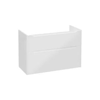 VitrA New Integra Square Waschtischunterschrank mit 2 Vollauszügen 97 x 45 x Weiß Hochglanz,80255 80255