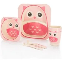 all Kids United Kindergeschirr-Set ALL KIDS UNITED 5-tlg. Kindergeschirr-Set mit Tier-Motiv (5-tlg), BPA-freier Kunststoff, Teller, Schüssel, Besteck, Becher