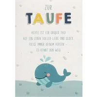 BSB Grußkarten Taufe unverpackt Glückwunschkarte im Format 116 x 166 cm mit Umschla