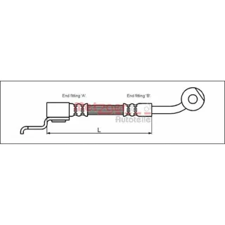 Metzger Bremsschlauch vorne links Jeep Cherokee Grand Wrangler
