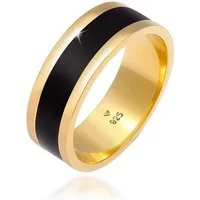 Kuzzoi Silberring Herren Bandring Emaille Casual 925 Silber