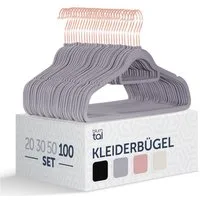 Blumtal Kleiderbügel Rutschfest - Samtoptik - Platzsparend, (100-tlg), Premium inkl. Krawattenhalter, 360° drehbar, Anti-Rutsch Bügel