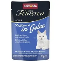 Animonda vom Feinsten Raffinesse in Gelee Adult reich an Huhn mit Lachs 85 g -, für: Katze