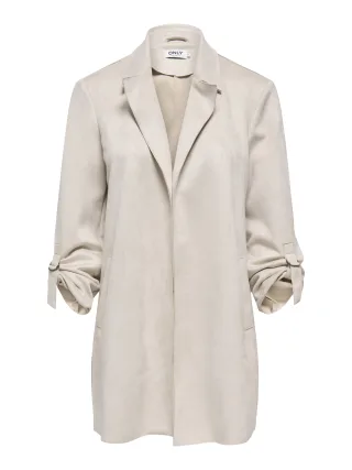 ONLY - ONLJOLINE FAUX SUEDE COAT OTW NOOS Pumice Stone - Gr. - XS