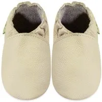 Sayoyo Weiche Leder Lauflernschuhe Hausschuhe Lederpuschen Einfarbig Beige Krabbelschuh (100% Leder) elatisch
