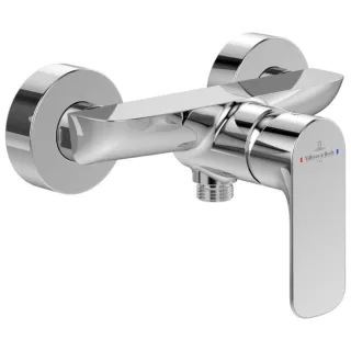 Villeroy und Boch O.novo Einhebel-Duscharmatur TVS10400100061 mit Rückflussschutz, Wandmontage, chrom