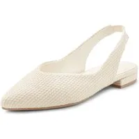 LASCANA Sling-Ballerina, Sandale, Ballerina mit elastischem Riemchen aus Textil VEGAN