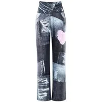 Winshape Sporthose Functional Comfort Wide Leg Pants CUL105C mit Patchwork-Print