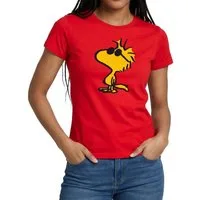 Spreadshirt T-Shirt Peanuts Woodstock Sonnenbrille Cool Frauen T-Shirt (1-tlg)