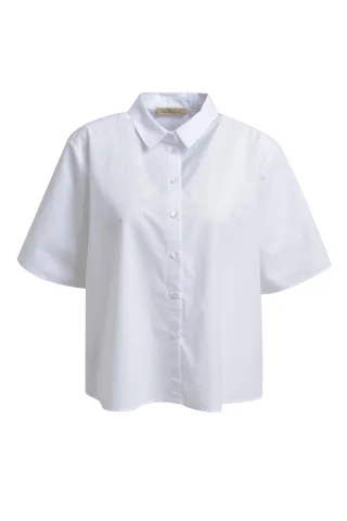 Smith&Soul - Boxy Shirt Collar Blouse white - Gr. - XXL