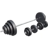 GORILLA SPORTS Langhantel Langhantelset Kunststoff 60 kg - 130 kg