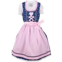 Ramona Lippert Dirndl Kinderdirndl Julie Mädchen blau rosa mit Bluse