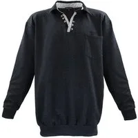 Lavecchia Sweatshirt Lavecchia Herren Sweatshirt LV-602 (Anthrazit-Grey, 5XL) Polo Langarmshirt