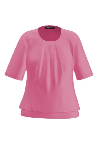 FRANK WALDER - Blusenshirt NOS mit modischer Faltenpartie vorne soft pink - Gr. - 38