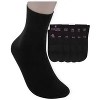 Die Sockenbude Kurzsocken BLACK (Bund, 5-Paar, schwarz) Business-Socken mit Komfortbund ohne Gummi