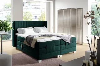 LAGERDEAL Boxspringbett Elektrisch Bett MAGNUS 180x200cm in Stoff Salvador Fl...