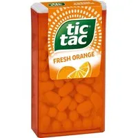 tic tac Süßigkeit, tic tac Fresh Orange Dragees spritzig milder Orangen Geschmack 54g