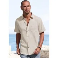 Beachtime Kurzarmhemd Regular fit Kurzarm, Freizeithemd aus Musselin-Ware
