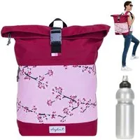 ELEPHANT Rucksack Damen Freizeitrucksack A4 groß 13038, Laptop Tasche Travel Geheimfach Daypack large + Trinkflasche