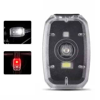 WEST BIKING Mini Portable Bike Taillight 4 Light Modes USB Rechargeable 180° Wide Angle PX5 Waterproof White Red Warning