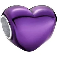 Pandora Charm-Einhänger Charm Damen Violettes Metallic-Herz Sterling-Silber 793337C01
