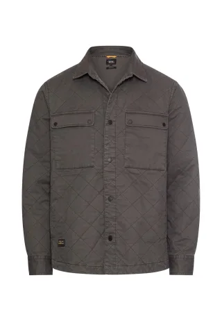 camel active - Overshirt mit Rautenmuster gunmetal - Gr. - L