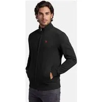 U.S. Polo Assn. Sweatjacke Stehkragenpullover USKiian – Herren Full-Zip Pullover Baumwoll-Viskose-Mix, weich, atmungsaktiv und formstabil