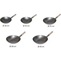 AAF Nommel Wok Wok Pfanne mit flachem Boden für alle Herdarten