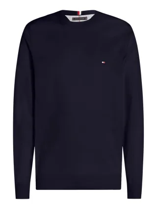 Tommy Hilfiger - Pullover aus Baumwoll-Kaschmirmix blau - Gr. - L