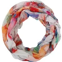 MIRROSI Loop Damen Schal mit Bunt-Muster Weich, Schlauchschal, (zweimal um den Hals wickelbar, ca.45x75cm), Damen Halstuch ideal für Frühling, Sommer oder Herbst
