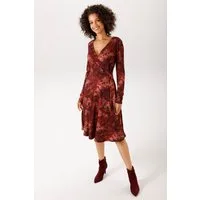Aniston CASUAL Jerseykleid mit Kranichen im fantasievollen, fernöstlichen Druck - NEUE KOLLEKTION
