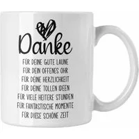 Trendation Tasse Trendation - Dankeschön Tasse Geschenk Danke Sagen Danke für Die Gute