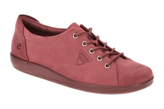 Ecco 206503 Soft 2.0 Damenschuhe Rot Nocturn Nubuck Leder - Bequem und leicht