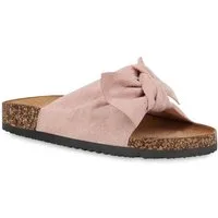 VAN HILL 833538 Pantolette Damen Sandalen Pantoletten Korkoptik Sommer Schlappen Hausschuhe