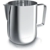 Arendo Milchkännchen Edelstahl, mit Messskala, Milchkanne zum Aufschäumen von Milchschaum, 0,35 l, (1-St), für Milchschaum, Latte Art und Barista-Kaffee zuhause