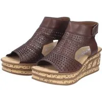 Rieker Schaftsandalette Sommerschuh, Urlaubsschuh, Keilsandale mit Perforation