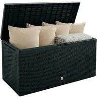Prosperplast Gartenbox Aufbewahrungsbox BOXE RATO PLUS 290L, mit Rollen unter der Box, 470 × 1140 × 594 mm
