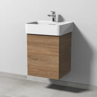 Sanipa 3way Waschtischunterbau zu Laufen VAL Waschtisch mit 1 Tür, Eiche-Kansas SM81959
