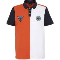 Polo Sylt Poloshirt in Colour-Block-Optik mit Patches und Nummer