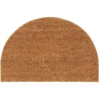 vidaXL Fußmatte Fußmatte Natur Halbrund 40x60 cm Kokosfaser Getuftet, Rechteckig, Höhe: 1.6 mm
