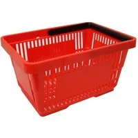 GERSO Einkaufskorb Einkaufskorb aus Kunststoff Plastik mit Henkel 20 Liter 40cm stapelbar, 21 l