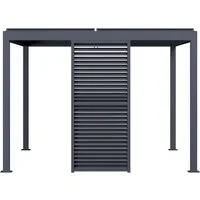 PURPLE LEAF Seitenmarkise Alu Lamellenwand für PURPLE LEAF Lamellenpergola Sichtschutz