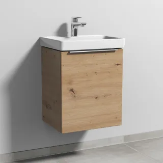 Sanipa 3way Waschtischunterbau zu Villeroy & Boch Avento Waschtisch mit 1 Tür, Eiche Natural-Touch UM61985