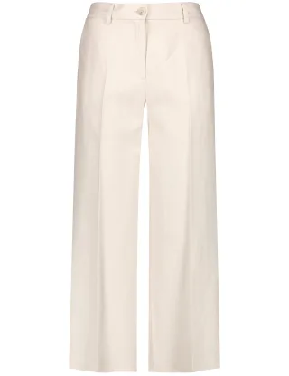 GERRY WEBER Collection - Elegante Twillhose mit Leinenanteil sandshell - Gr. - 44