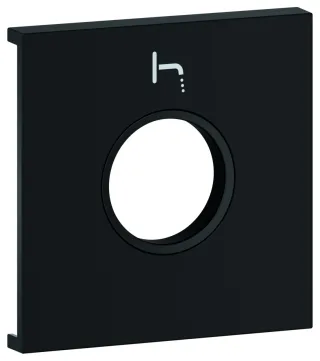 GROHE Metallplatte Grohtherm Aqua Tiles 107170, Symbol: Auslauf phantom black, 107170KF00 107170KF00