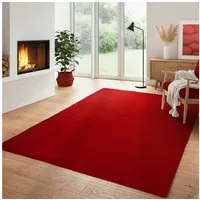 Carpettex Veloursteppich Unicolor - Einfarbig, Läufer, Höhe: 7 mm, Kurzflor Rund Teppich Anti-Rutsch Rückseite Waschbar Flauschiger