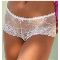 LASCANA Panty aus dezent transparenter Jacquardspitze mit edlem Perlenaccessoire