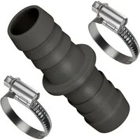 VIOKS Schlauchverbinder Verbindungsstück Ablauchschlauchverbinder, mit 2 Schlachschellen 18-28mm für Spül- und Waschmaschine